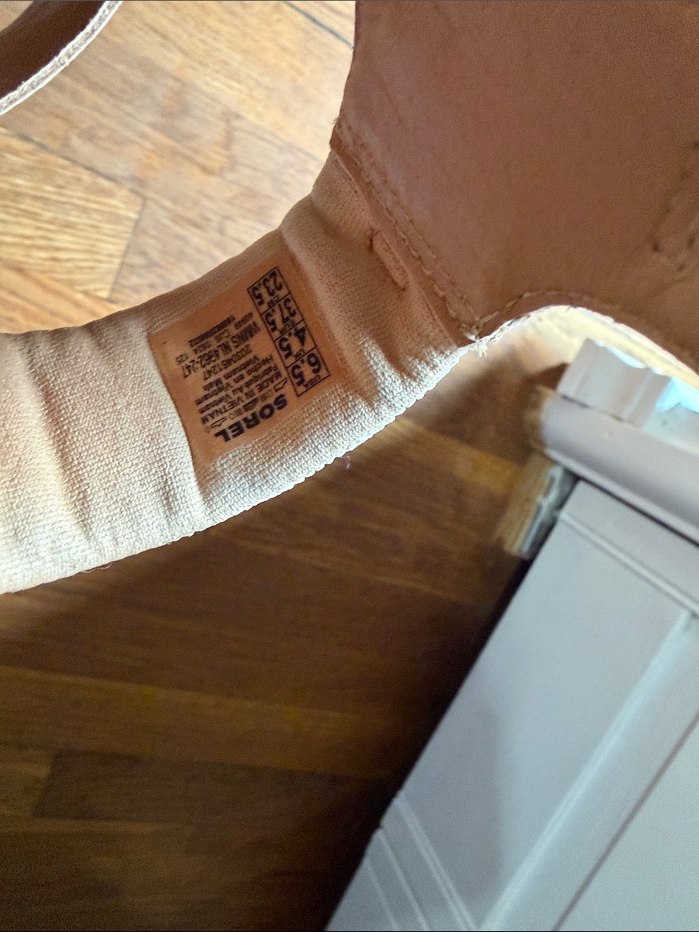Sorel Beige and White Platform Wedge Sandals - Picture 5 of 5